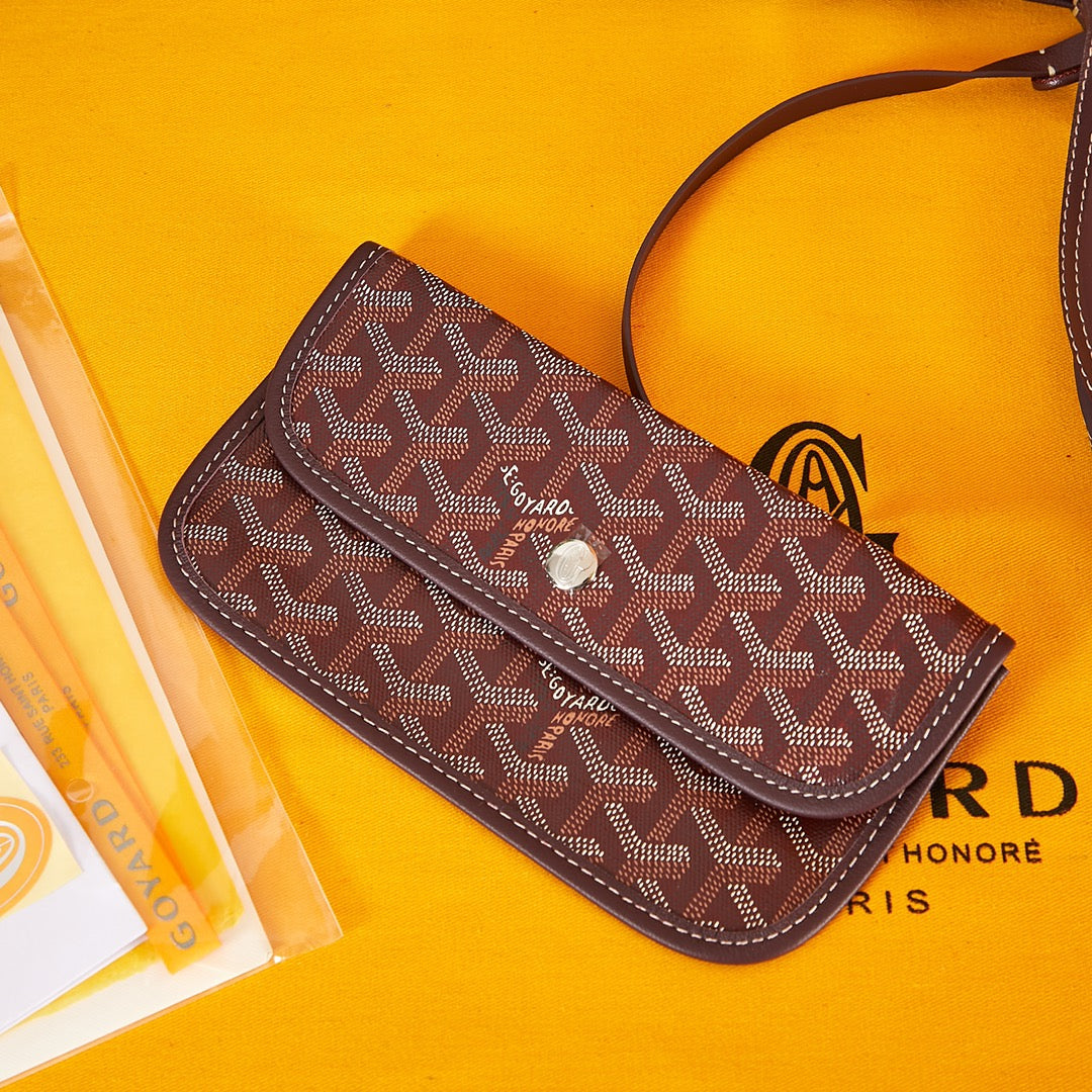 Goyard Saint Louis Pm 34Cm Burgundy Canvas Chevroches Calfskin