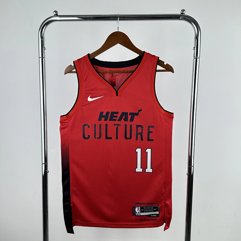 2025 NBA Miami Heat 11 JAQUEZ JR. Basketball Jersey