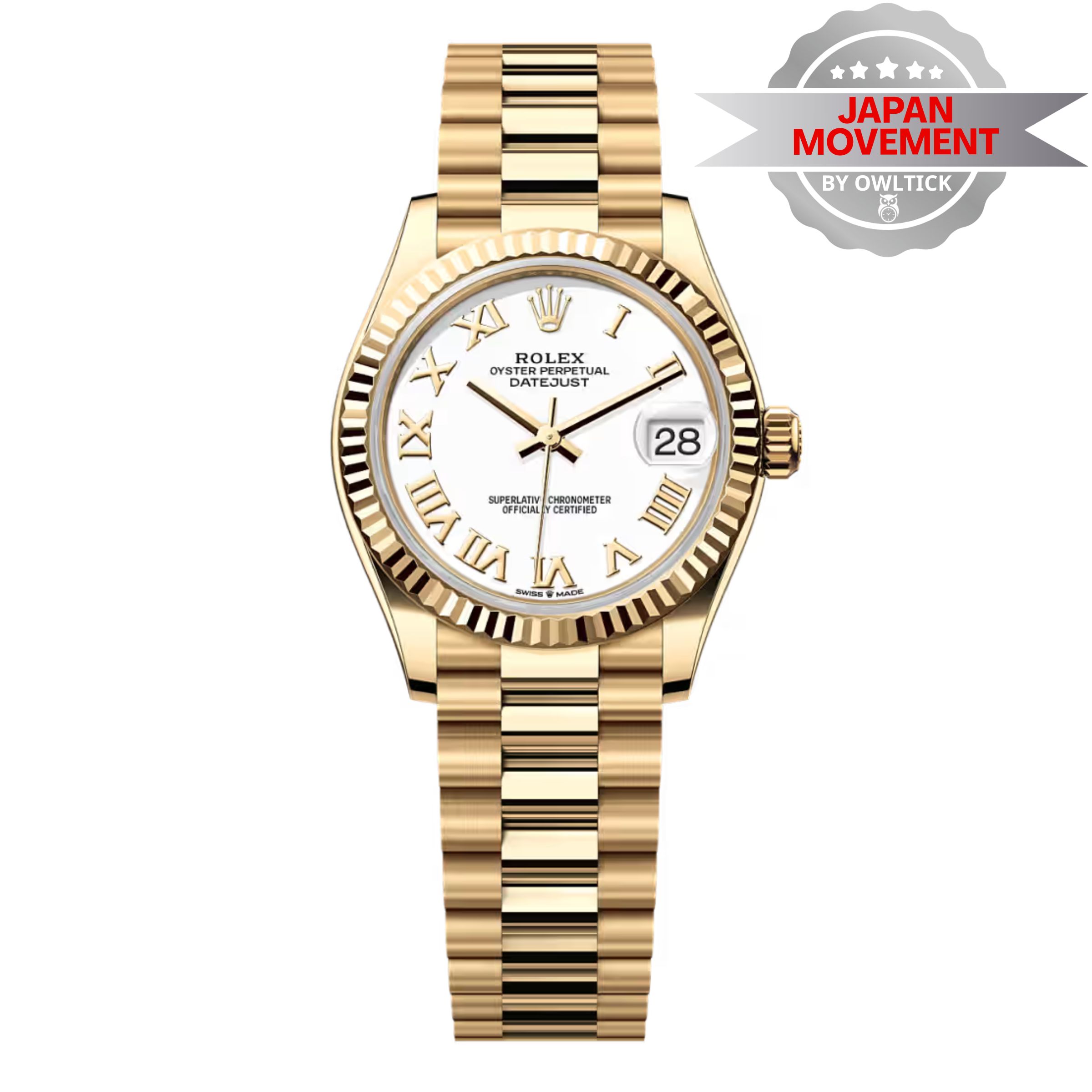 [Superclone] Rolex Datejust 31mm White Dial President 278278