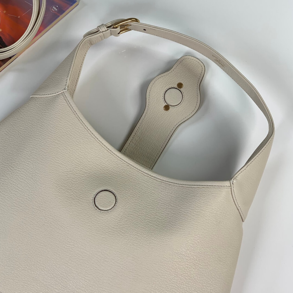 Gucci Cosmogonie Crescent Shoulder Bag Black Leather 39cm