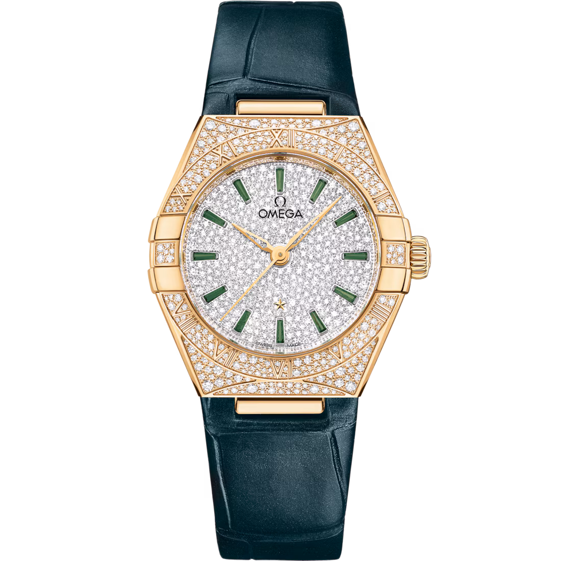 Omega Constellation Ladies' Selection 29mm yellow gold on leather strap 131.58.29.20.99.002