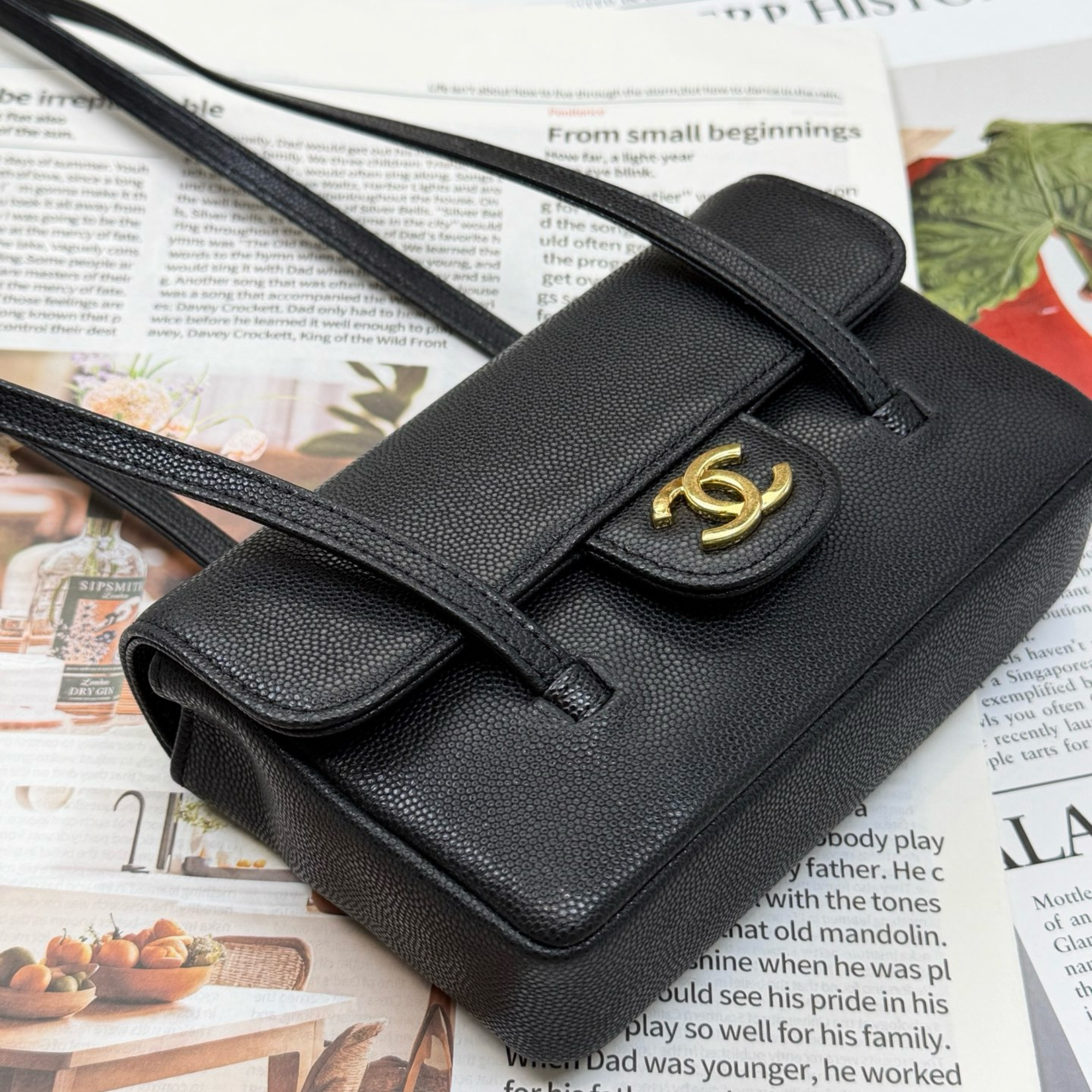 Chanel Clutch Black Bag 17cm/6.7in