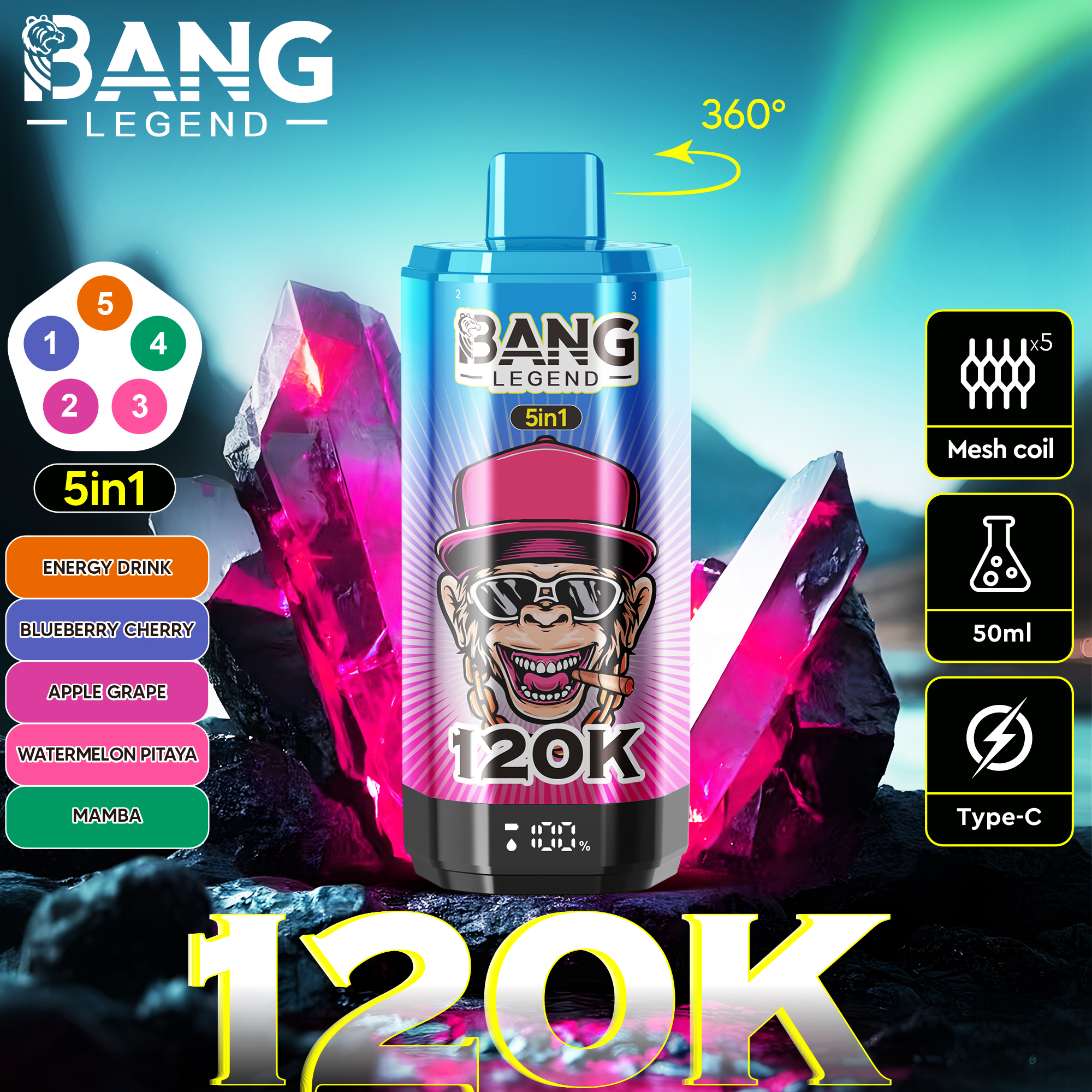 Bang Disposable Vape 120,000 Puffs 120K Puffs