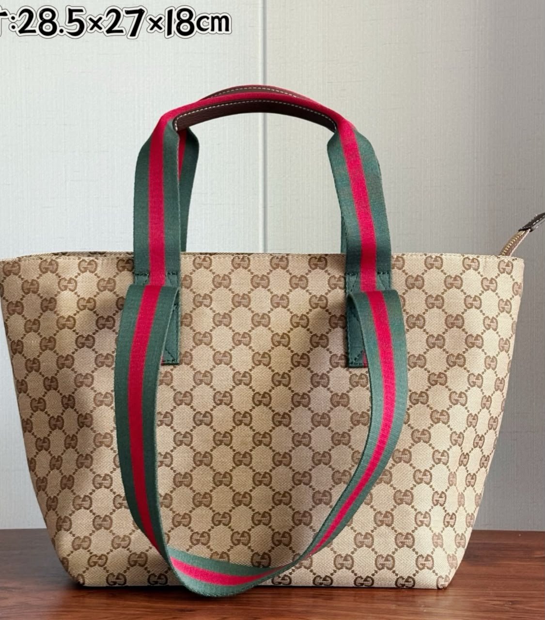 Gucci GG Medium Tote Bag 36cm/14.2in Sand And Brown GG Canvas ‎875929