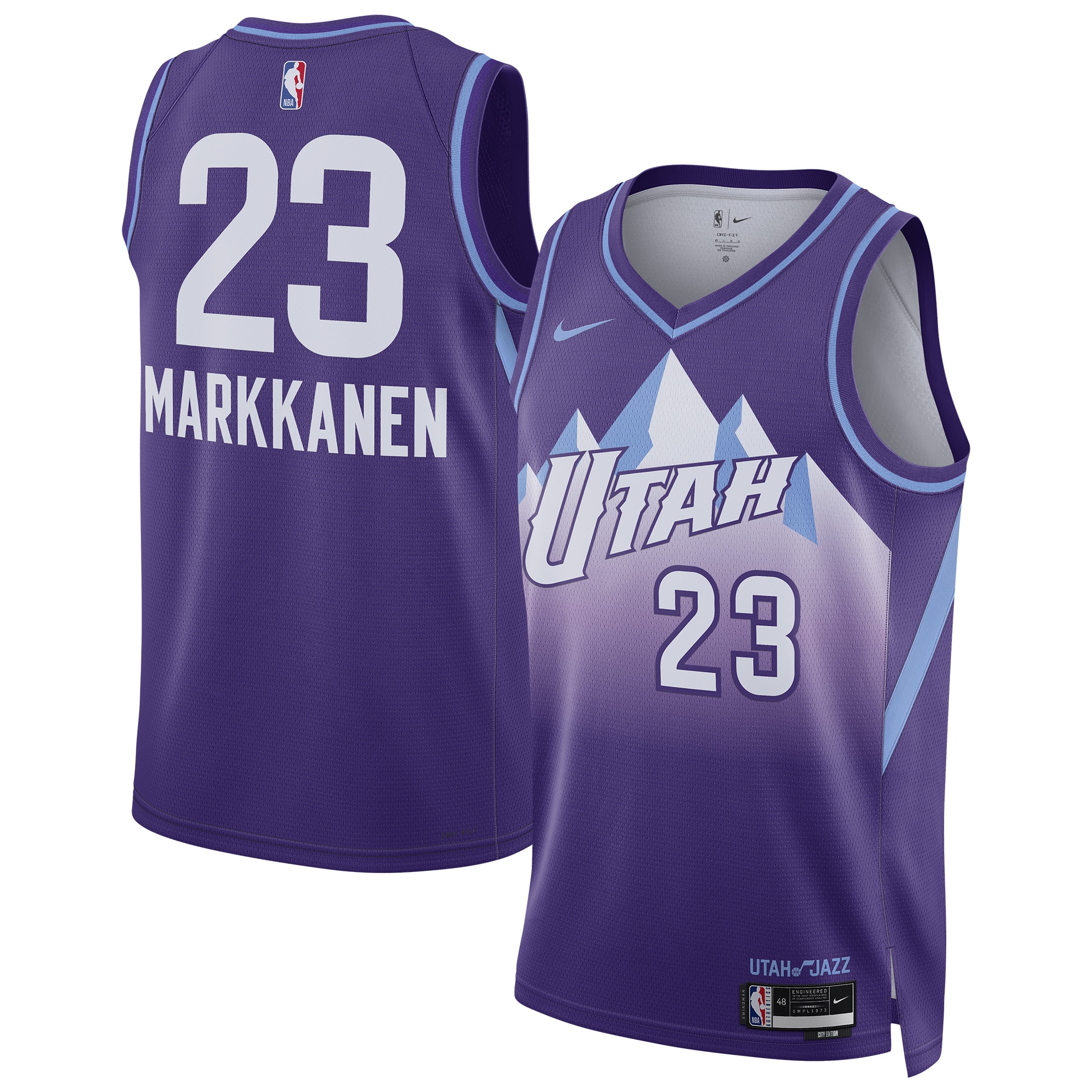 Unisex Utah Jazz Lauri Markkanen Purple 2024/25 Swingman  Jersey - City Edition