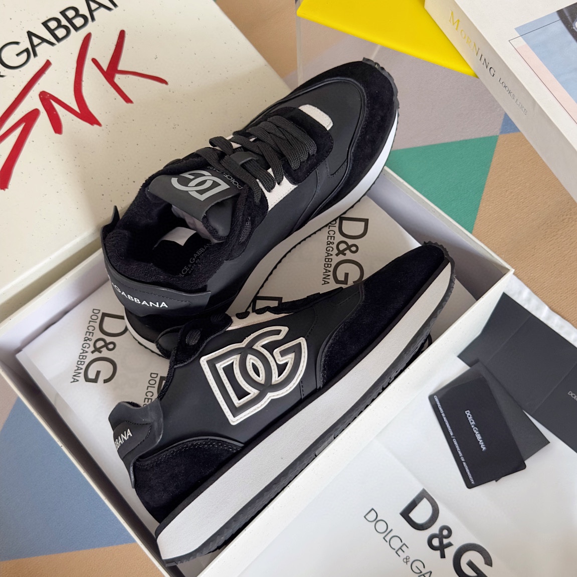 DOLCE & GABBANA Mixed-material DG CUSHION sneakers