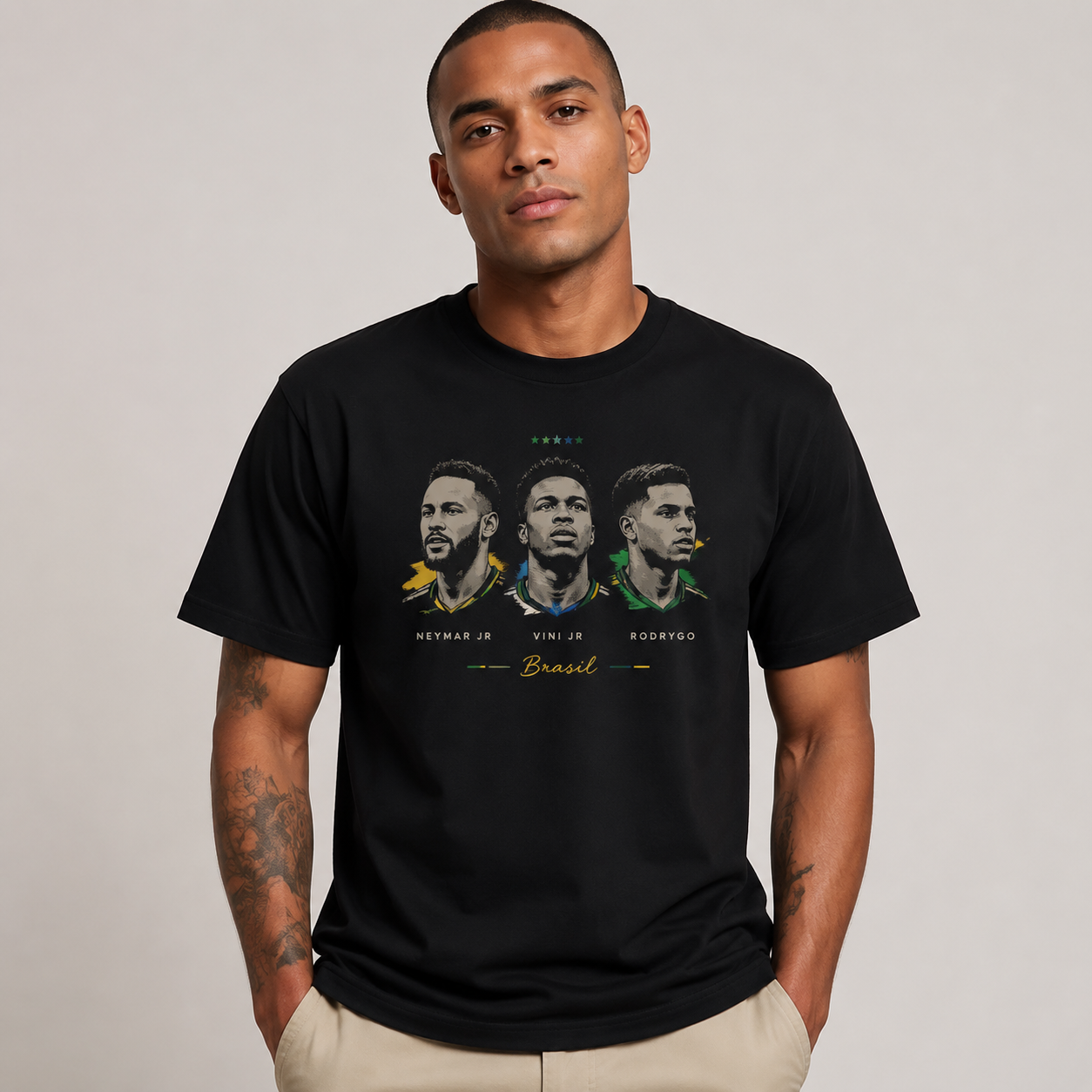 Brazilian Player Pure Cotton T-Shirt – Limited-Time Offer