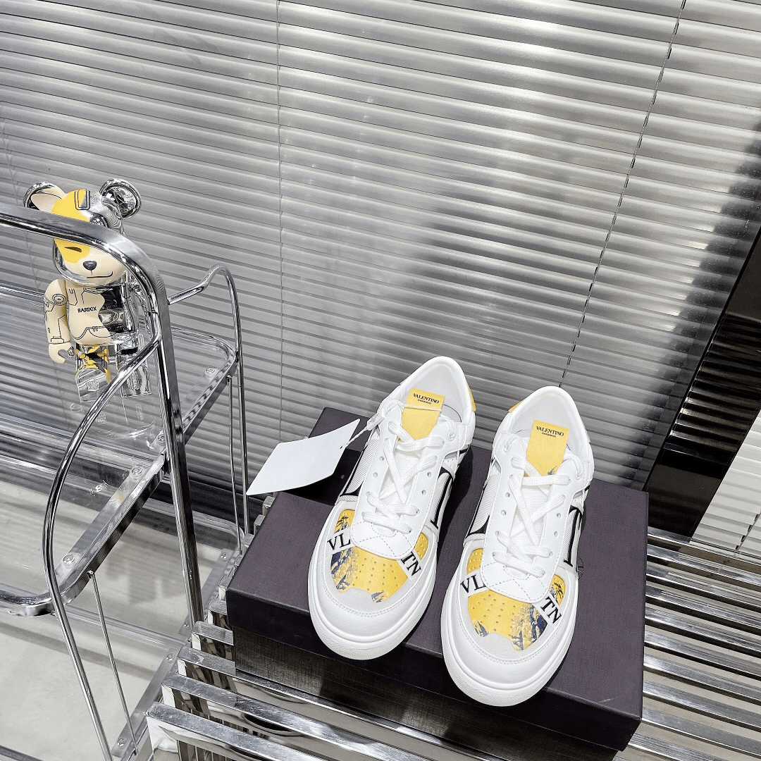 Valentino ONE STUD lace-up sneakers in calfskin
