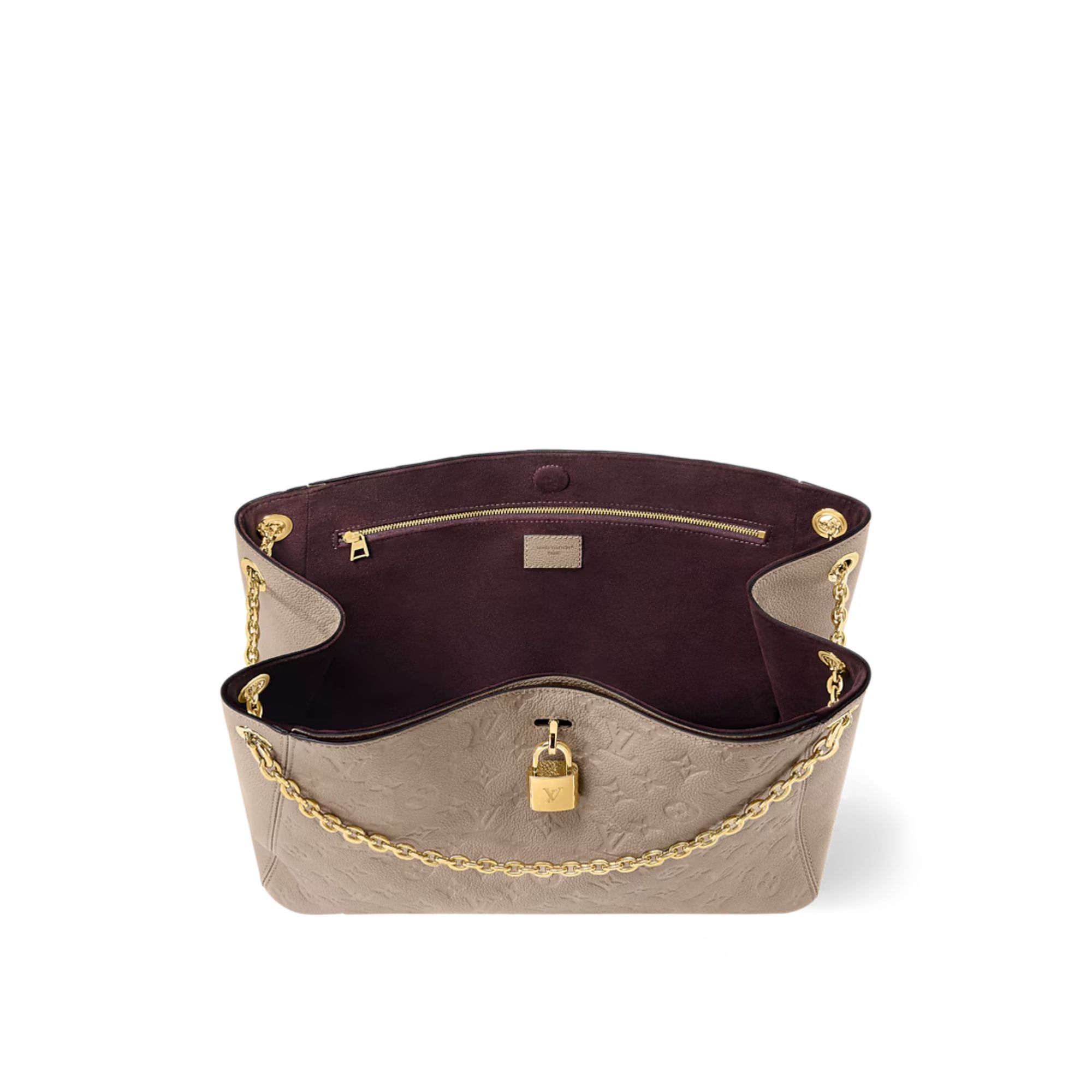 Louis Vuitton LV Anytime MM Monogram Empreinte Bag Tourterelle Gray M14658 42cm/ 16.5in