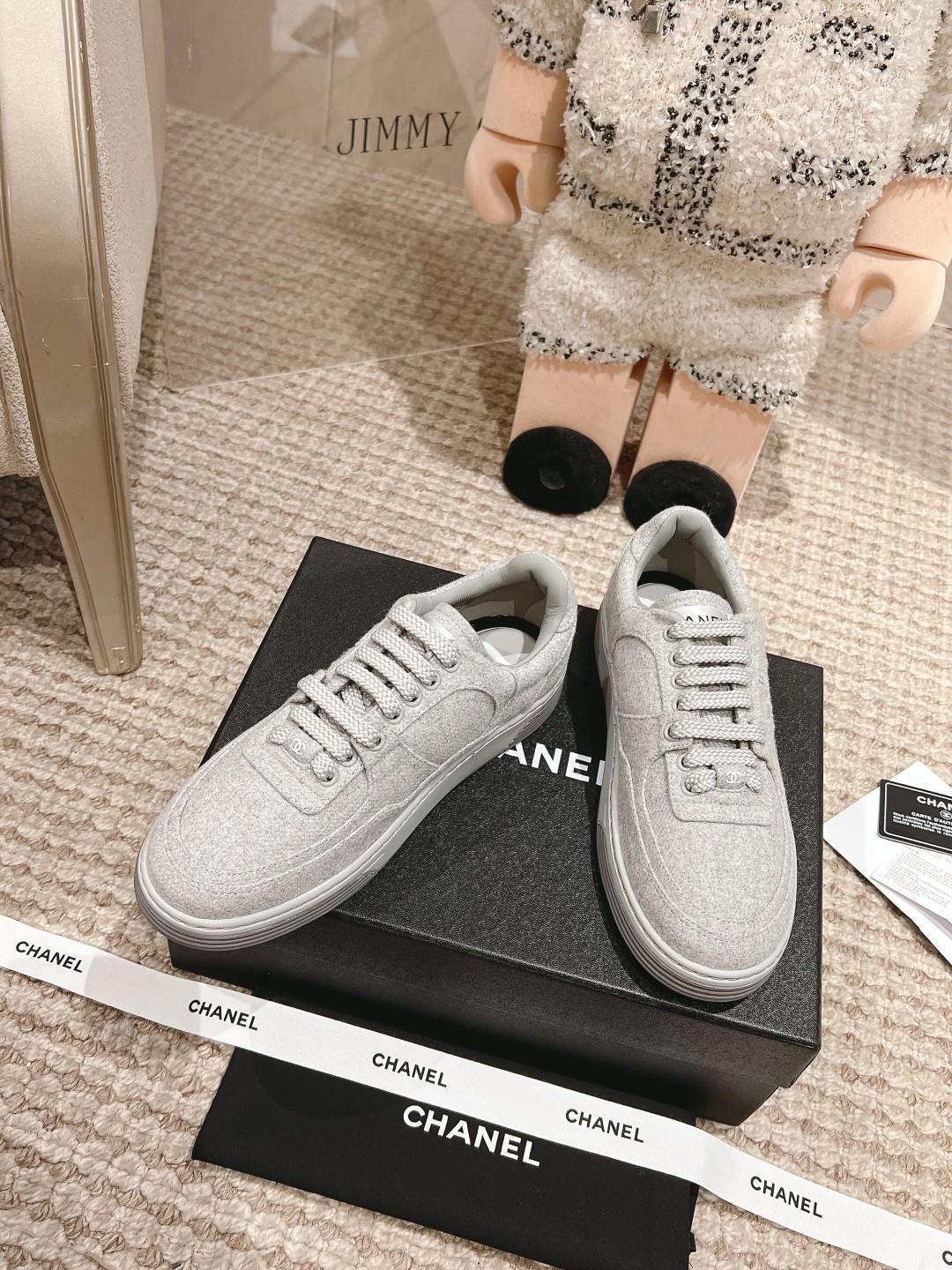 CHANEL Wool & Mixed Fibers Sneakers