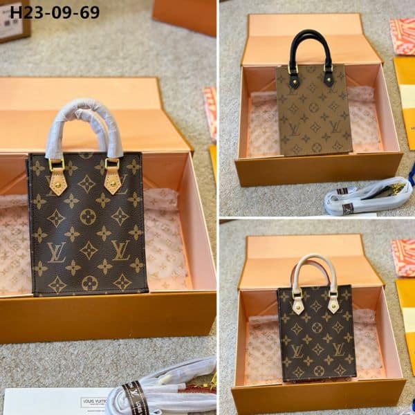 Louis Vuitton Petit Sac Plat Monogram Light Brown 17Cm