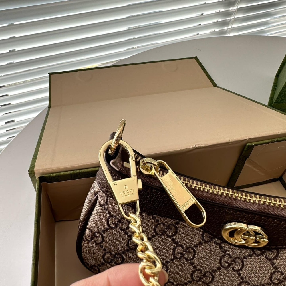 Gucci Ophidia Mini Bag Gg Supreme Beige And Ebony 20Cm 764960 K9Gsg 8367