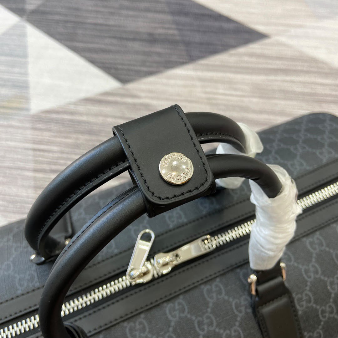 Gucci GG Black Medium Duffle Bag 45cm/17.7in 792074