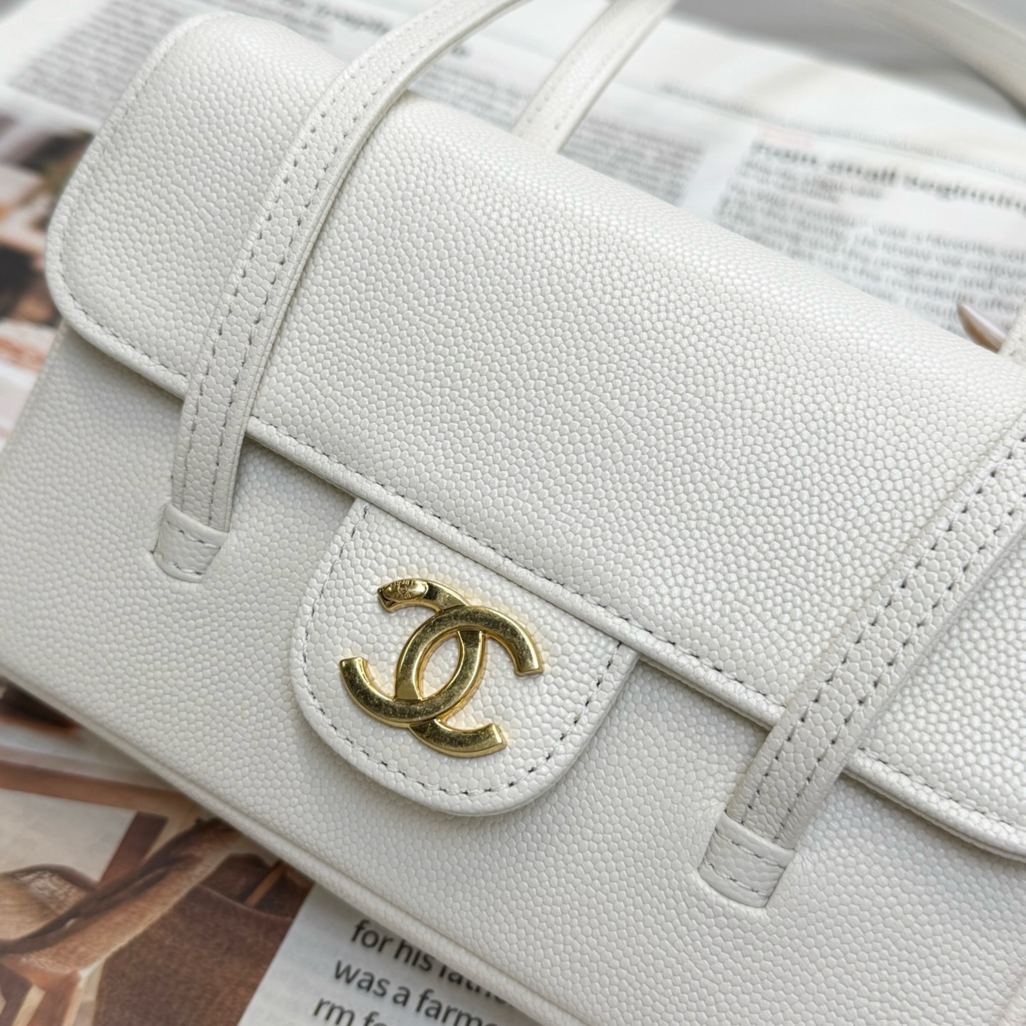Chanel Clutch White Bag 17cm/6.7in