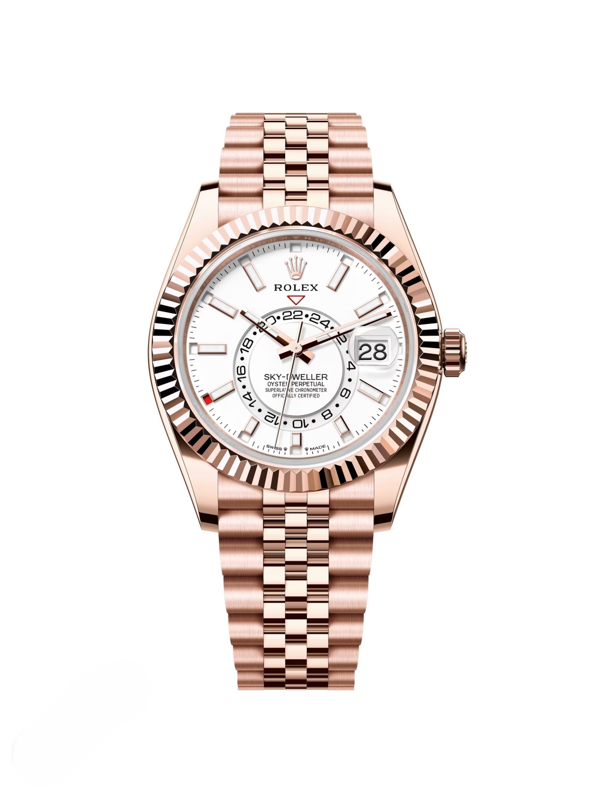 Rolex  Sky-Dweller 42mm 336935-0007 Rose Gold White Dial Oyster