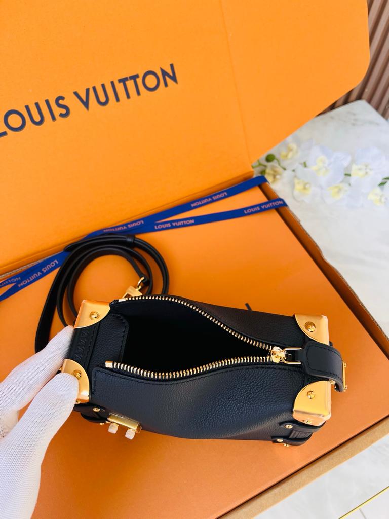 Louis Vuitton PM Side Trunk Bag Black 19cm M23817