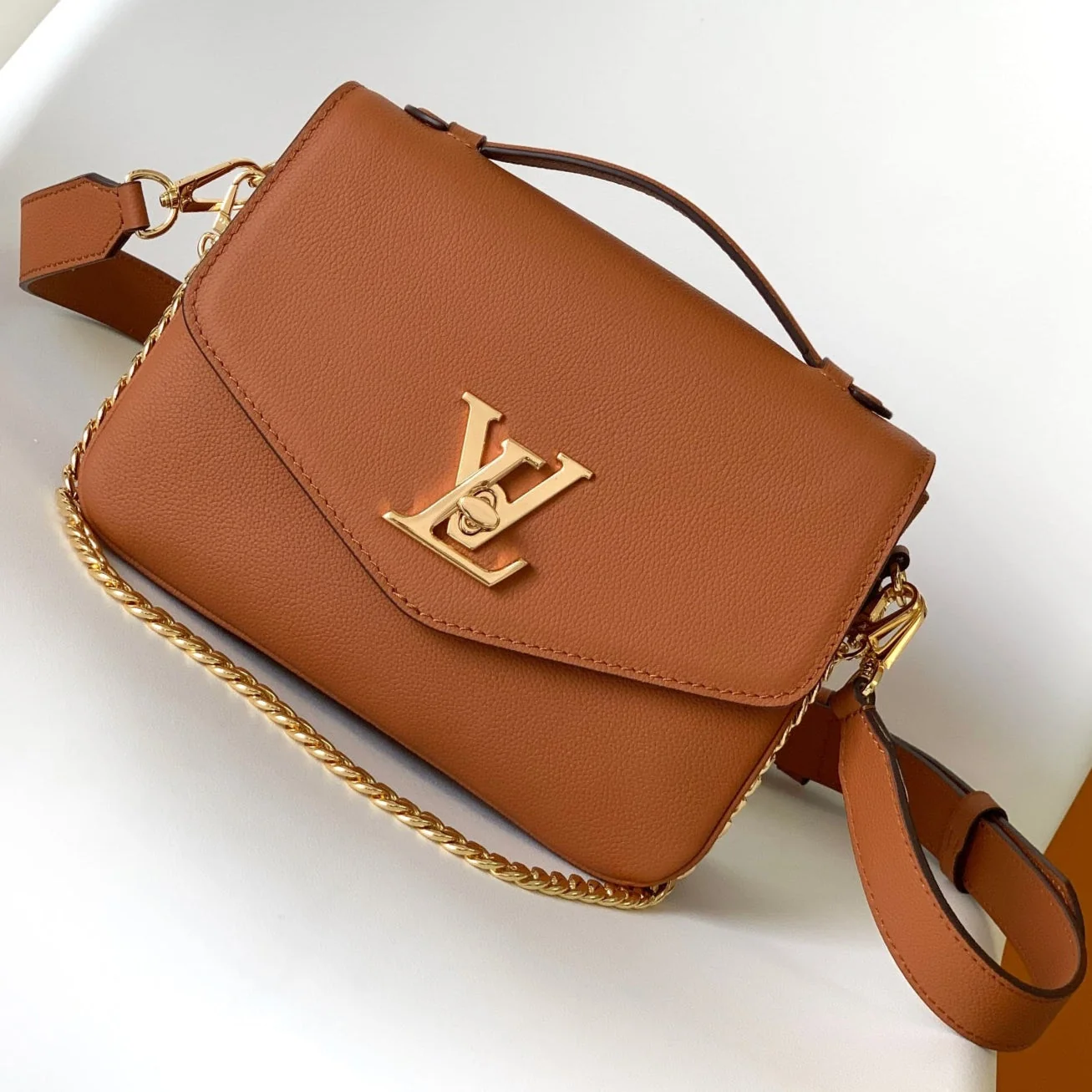 LV Oxford Bag 22cm Brown Gold Cowhide 252067