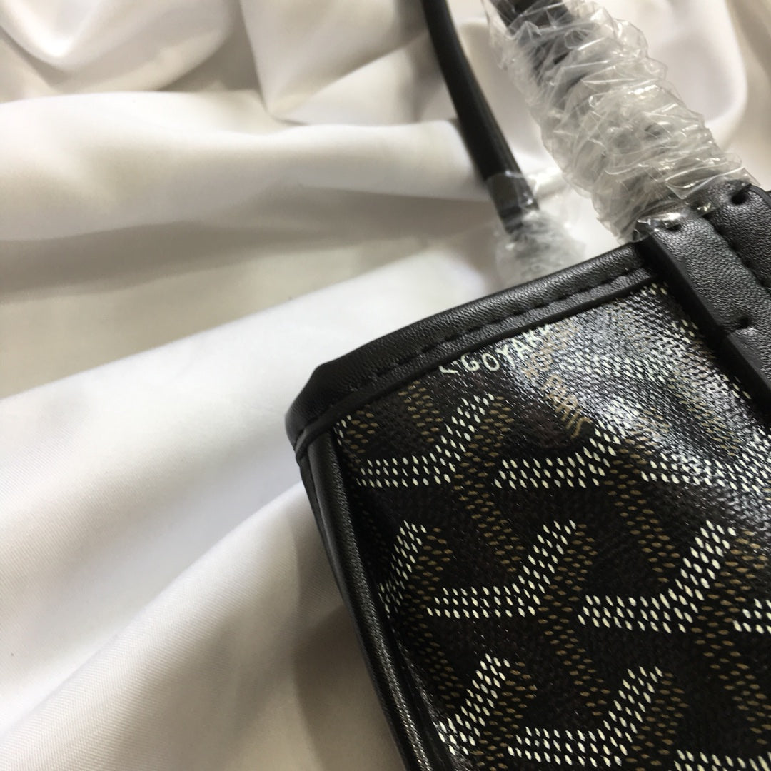 Goyard Anjou Mini Bag 20cm Black Canvas