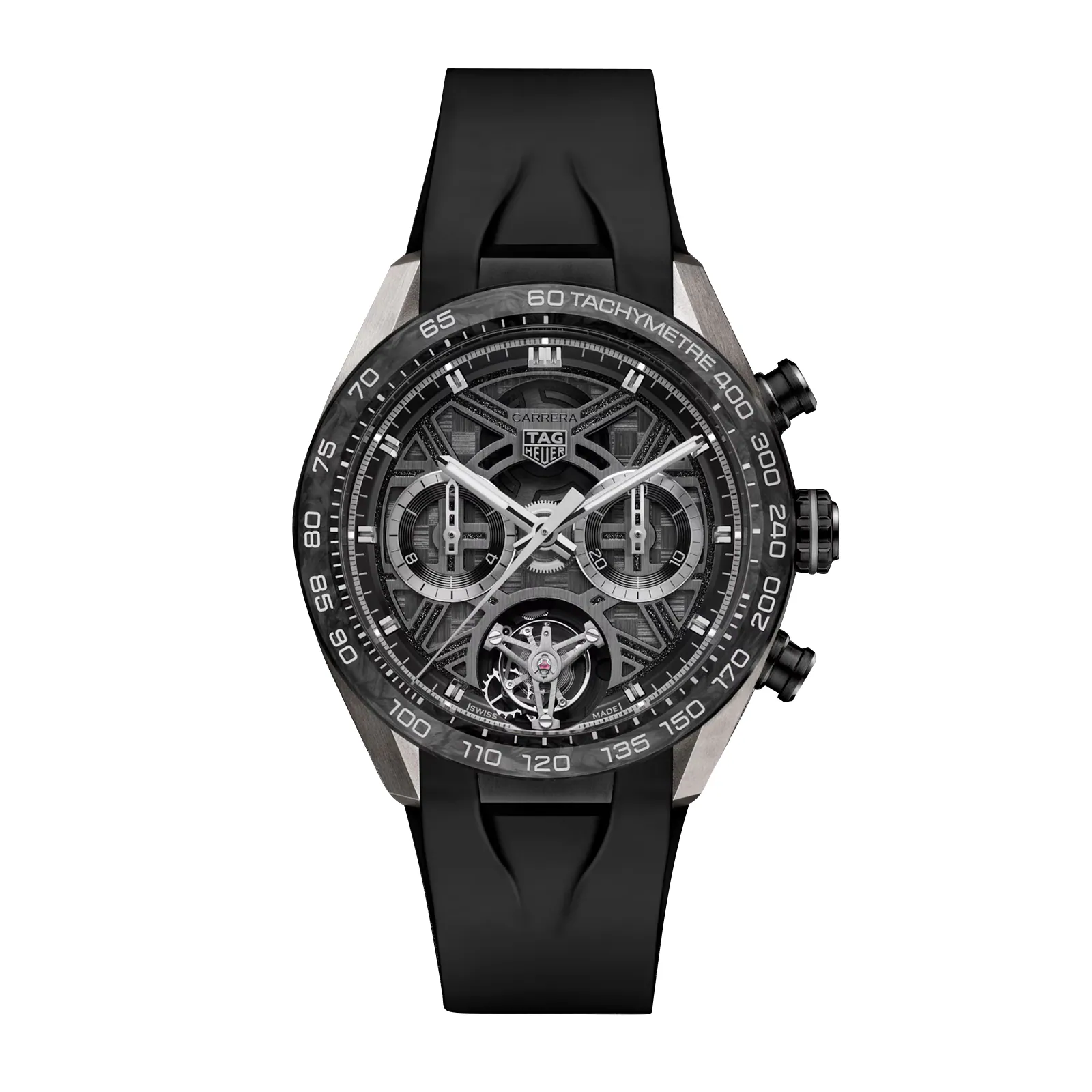 TAG Heuer Carerra Chronograph Tourbillon Extreme Sport 44mm Mens Watch Black CBU5080.FT6272