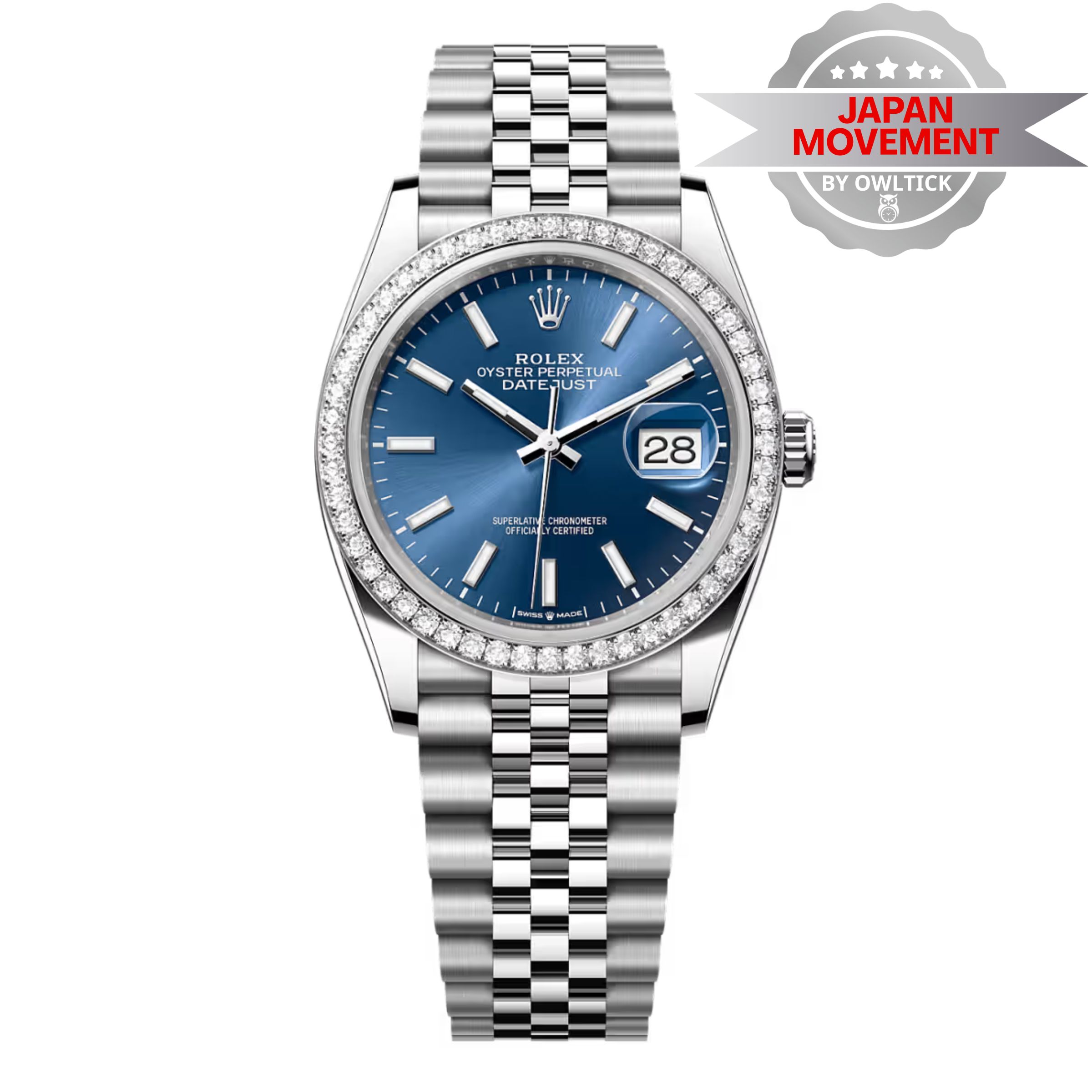 [Superclone] Rolex Datejust 36mm Bright Blue Dial Jubilee 126284RBR