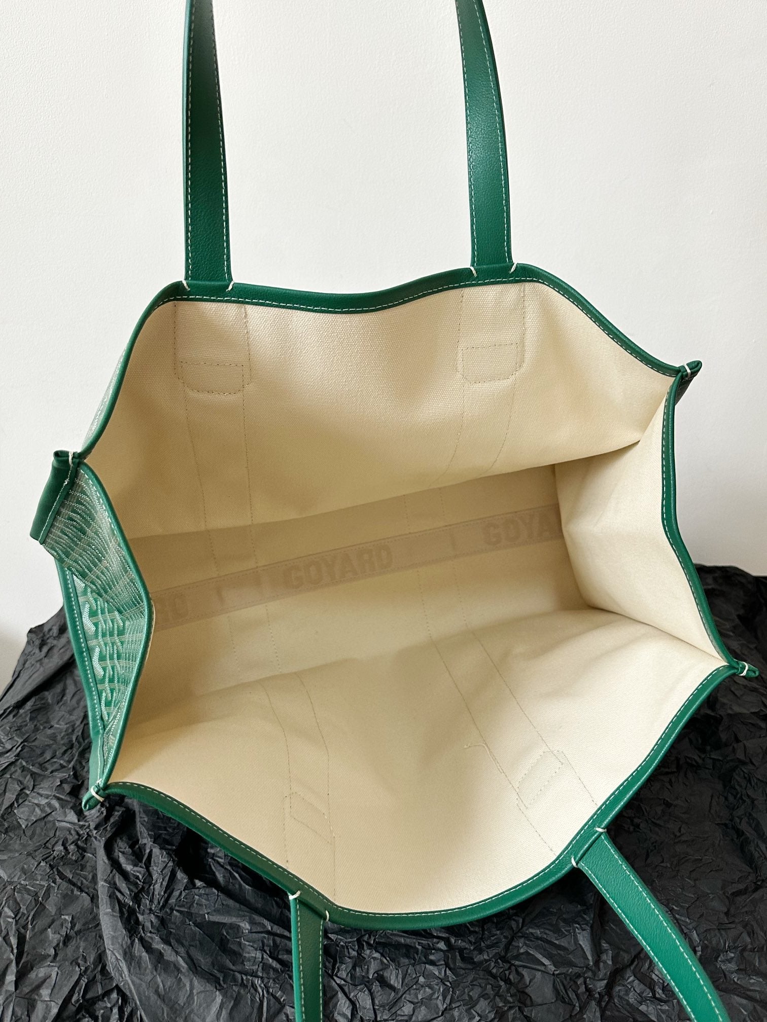 Goyard Goya Villette Tote 45Cm Green Canvas