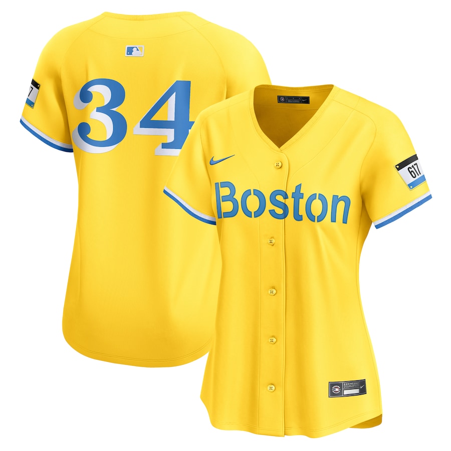 David Ortiz Boston Red Sox Women's City Connect Retired Player Jersey Gold