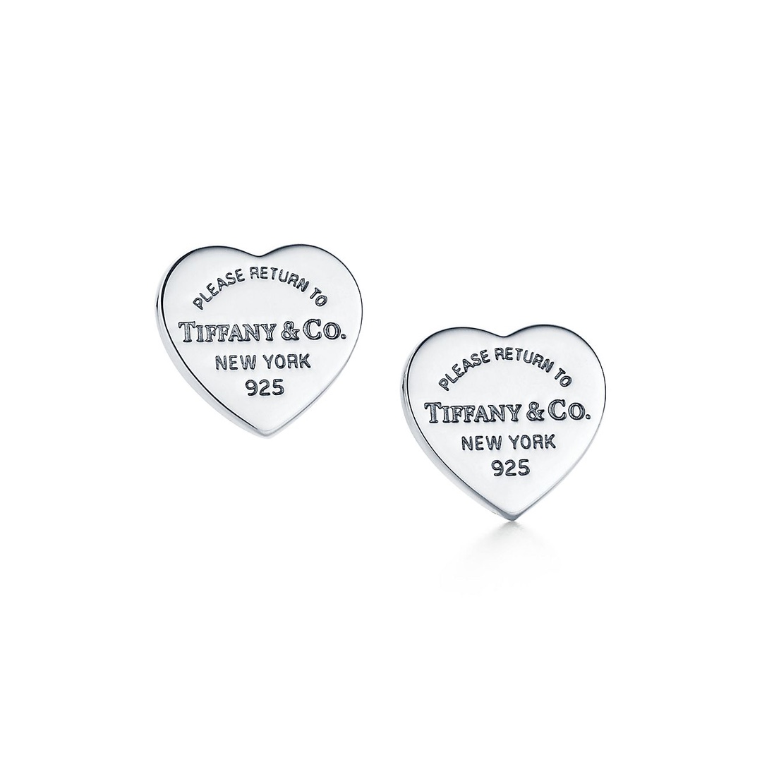 Tiff@ny Stud earrings-white