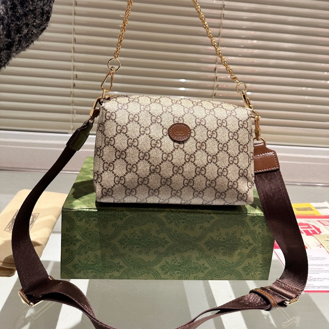 Gucci Counter Gg Printed Single Shoulder Messenger Bag 21Cm
