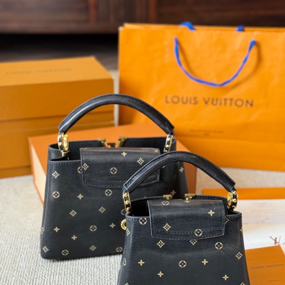 Louis Vuitton Capucines Mini Black 20cm