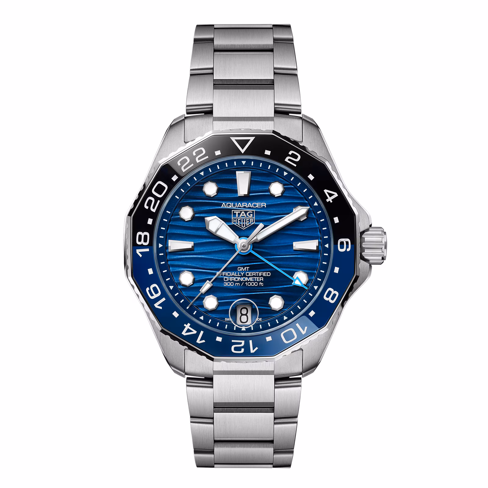 TAG Heuer Aquaracer Professional 300 GMT 42mm Mens Watch Blue WBP5114.BA0013