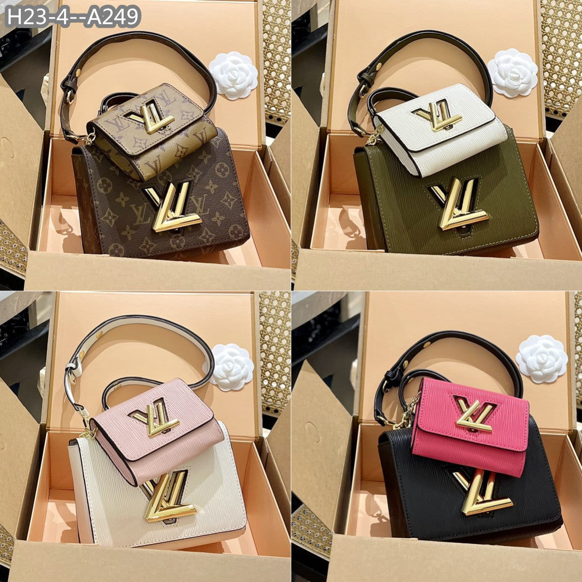 Louis Vuitton Twist Pm 19Cm Black And White M59884