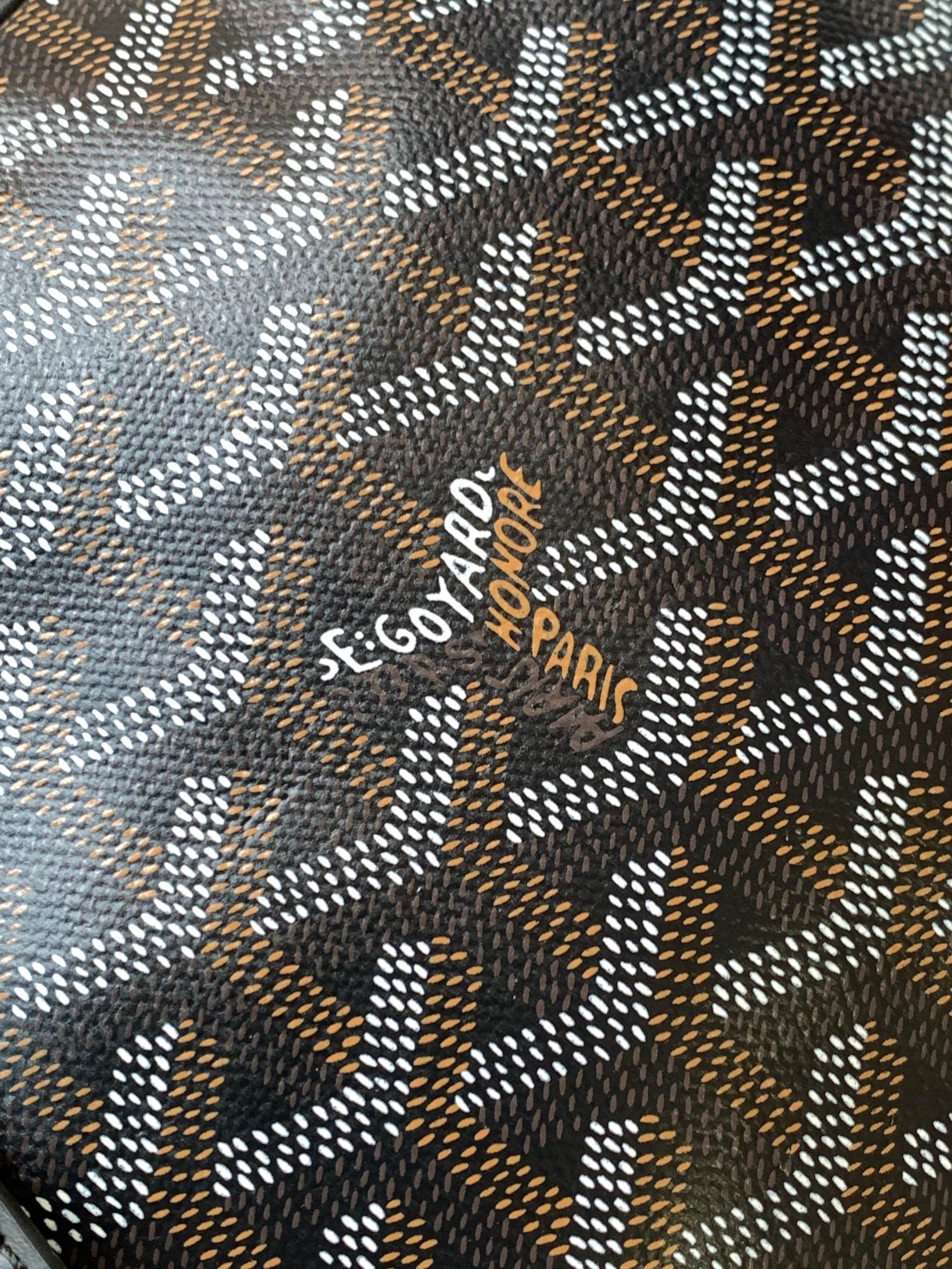 Goyard Yona Bag Coated MM 21Cm Black Canvas