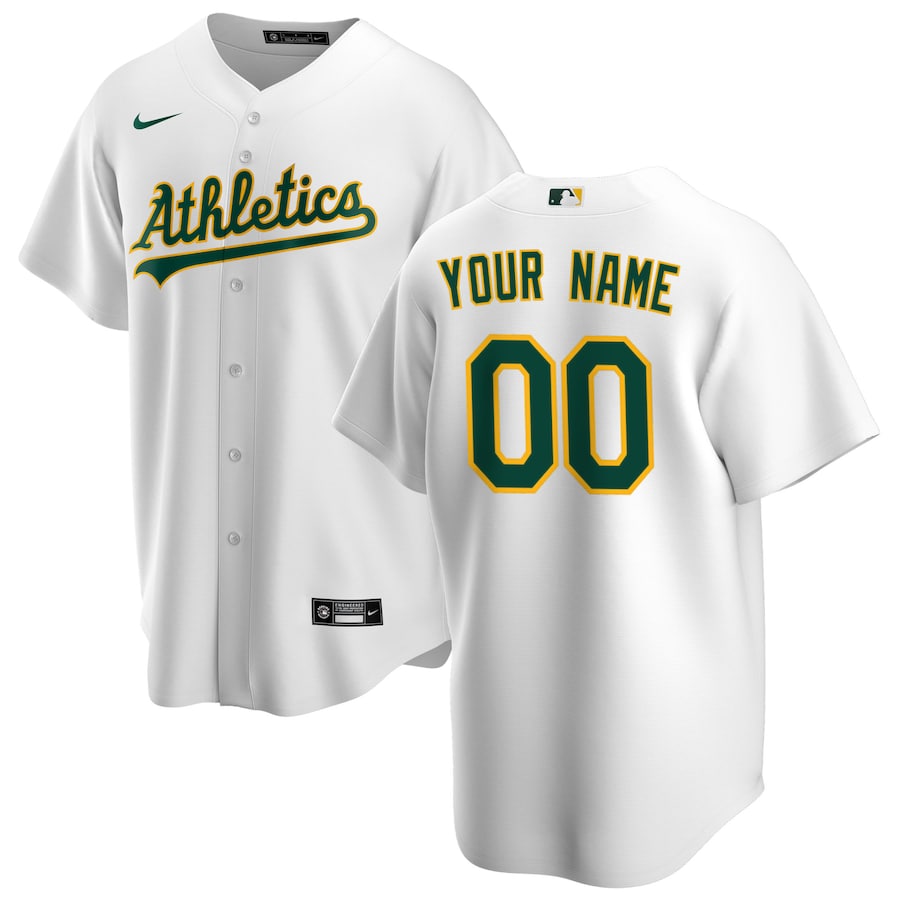 Oakland Athletics Home Custom Jersey White