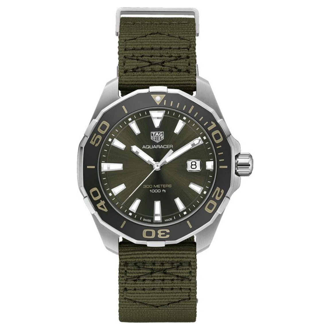 Tag Heuer Aquaracer Grey Dial Men's Watch WAY101L.FC8222 Quartz 43mm