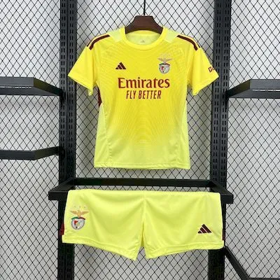 2025-26 Benfica Yellow Goalkeeper Kids Football jersey