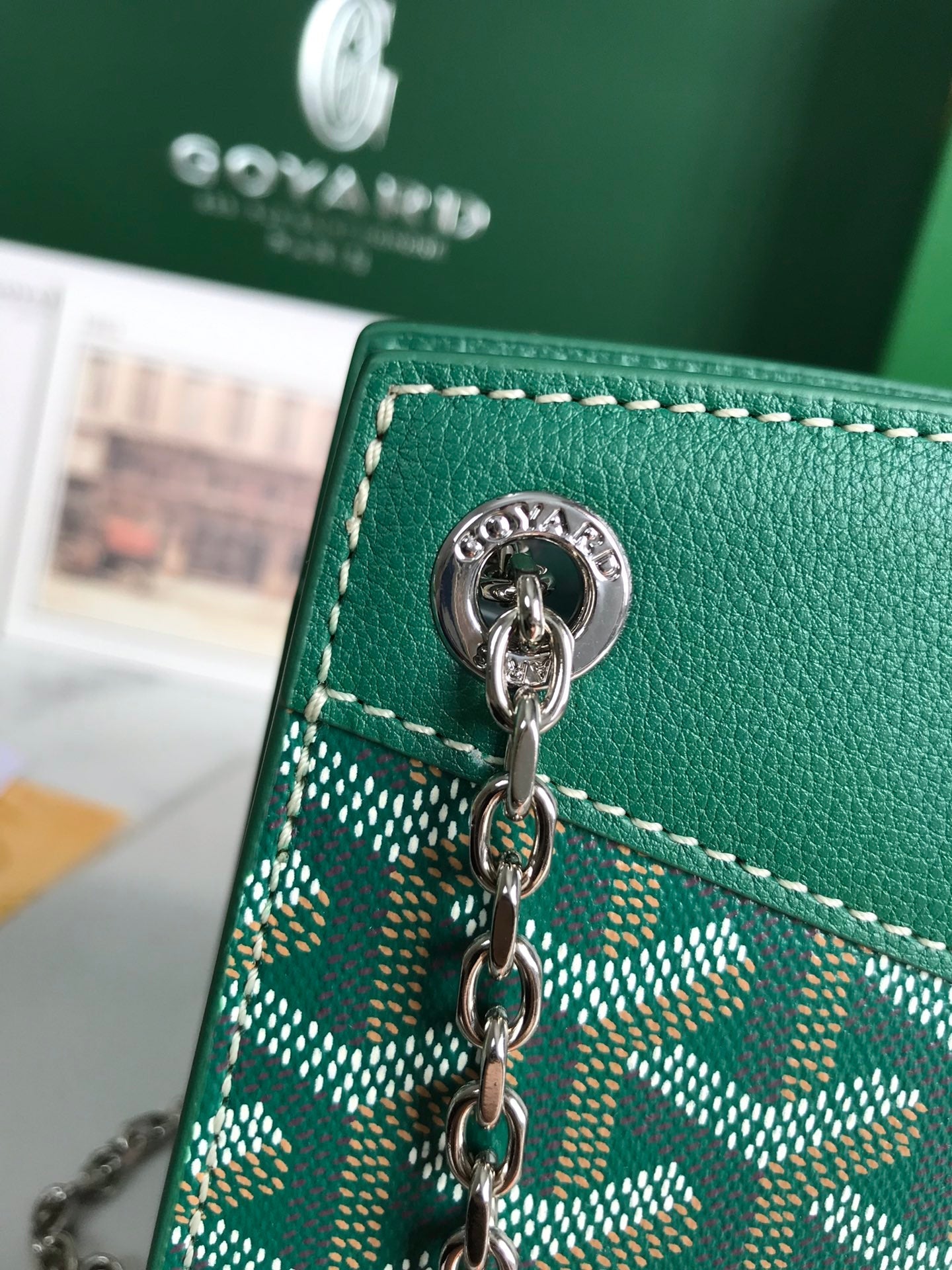 Goyard Rouette Structuré Mini Bag 21 Cm Green Goyardine Canvas And Calfskin