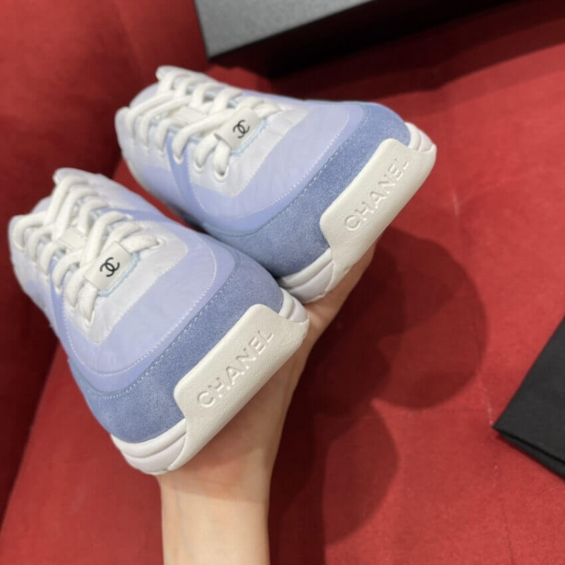 Chanel Wmns Suede Sneakers Sky Blue G37136