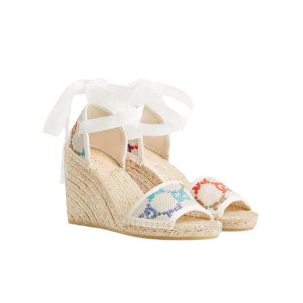 Gucci Women?S Platform Espadrille Sandals ?652895 Uft80 8469