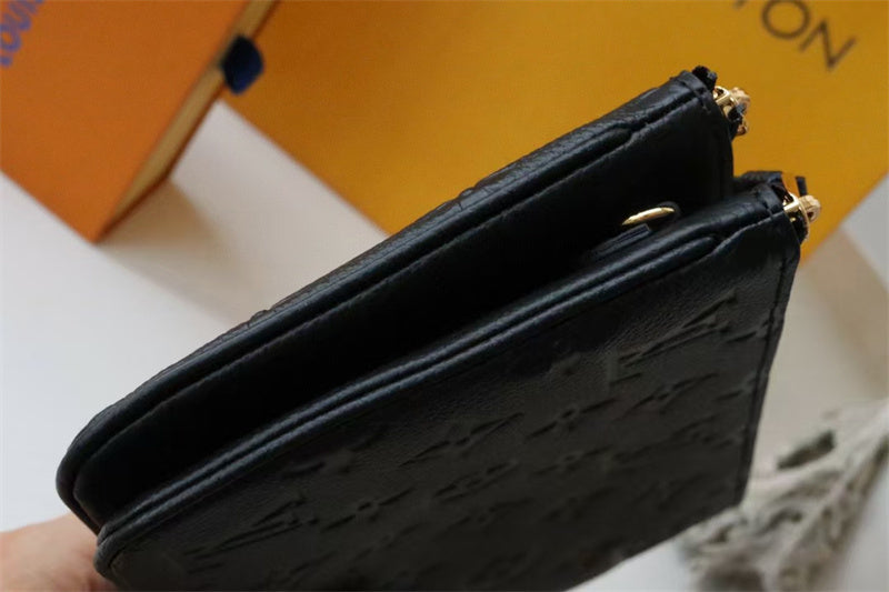 Louis Vuitton Double Zip Pochette 20Cm Black