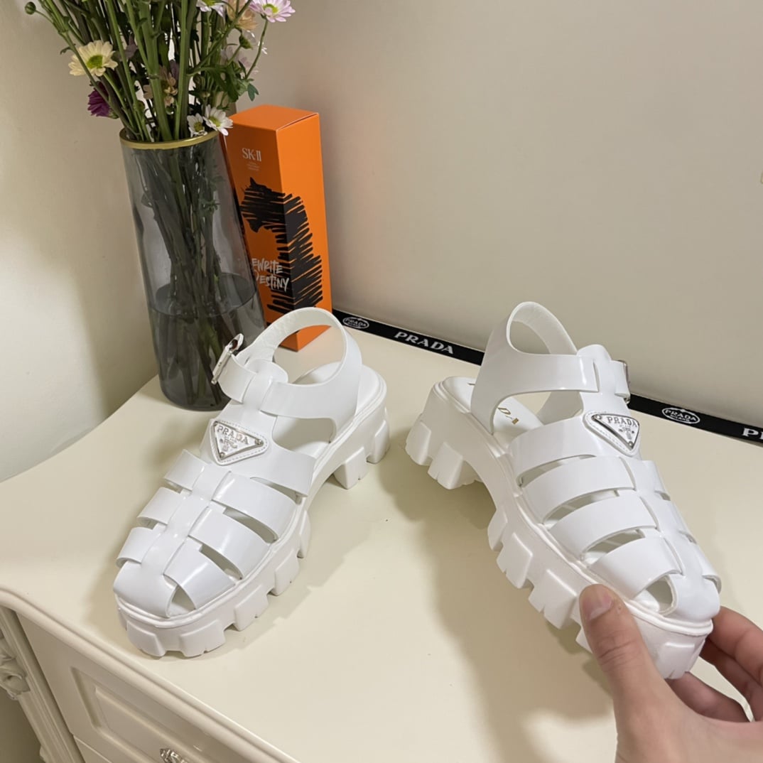 Prada Foam Rubber Sandals White 1X853M3Lkkf0009F055