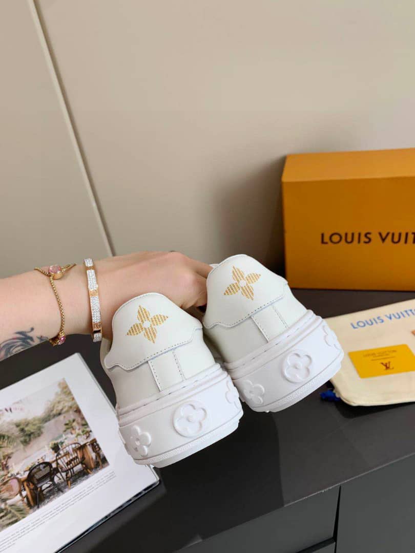 Louis Vuitton Time Out Sneaker White And Yellow