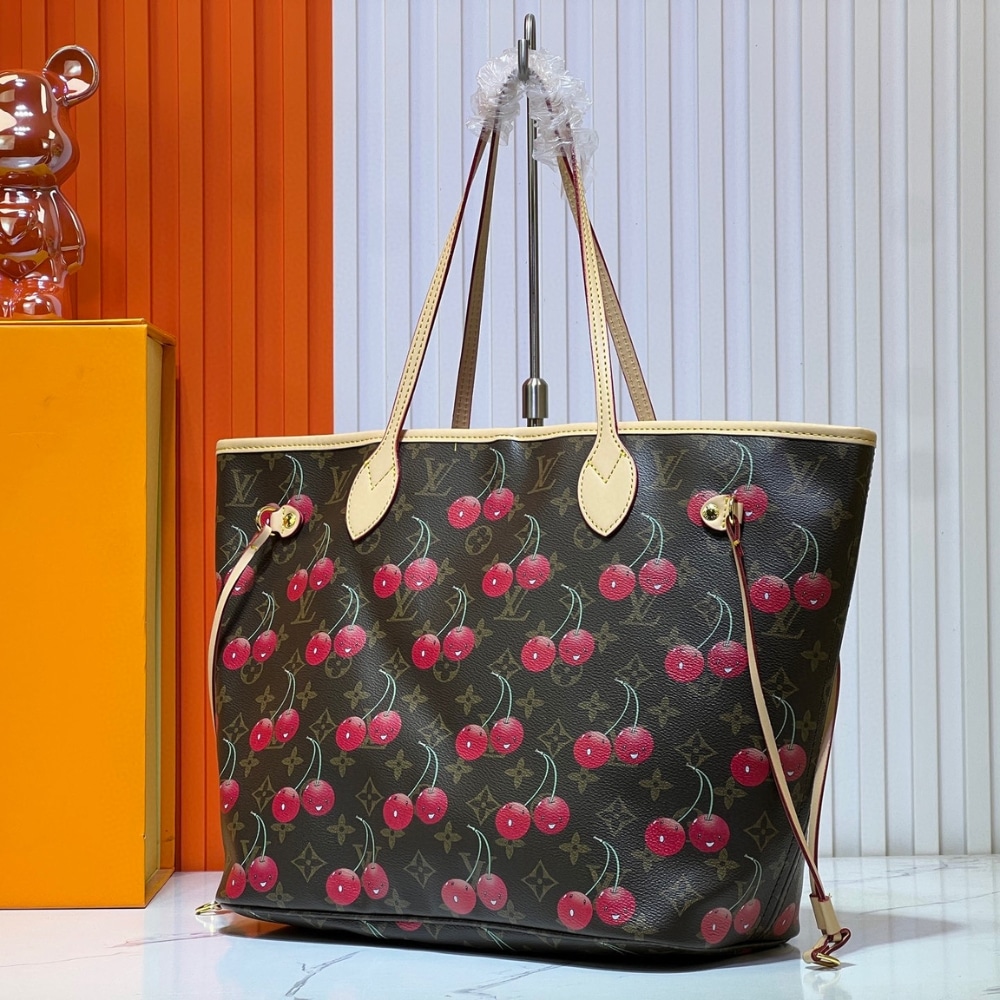 Louis Vuitton X Takashi Murakami Monogram Cerise Neverfull MM Brown 31Cm M13263