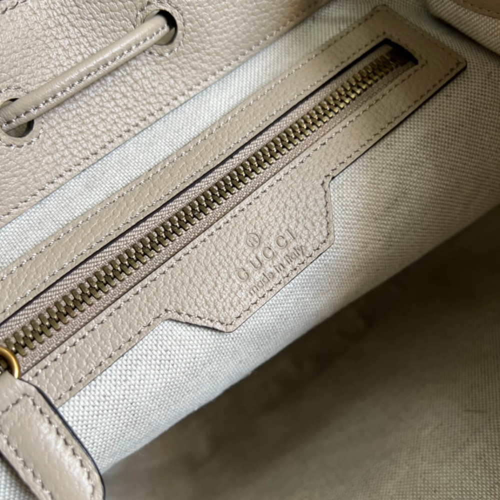 Gucci Backpack with Interlocking G Oatmeal Leather