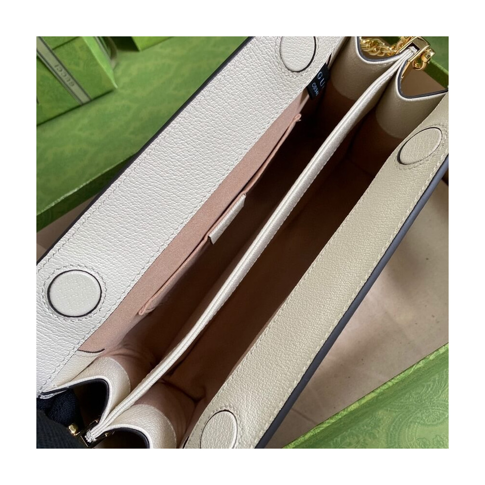 Gucci Ophidia GG Small Shoulder Bag White