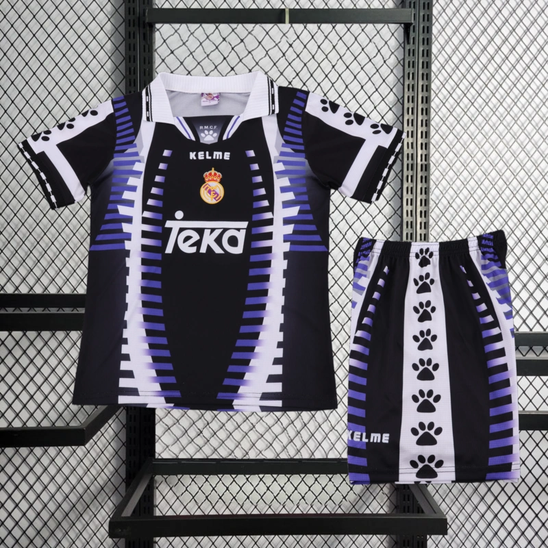 Retro KIDS 1997-98 KIDS Real Madrid 2 away Football jersey retro