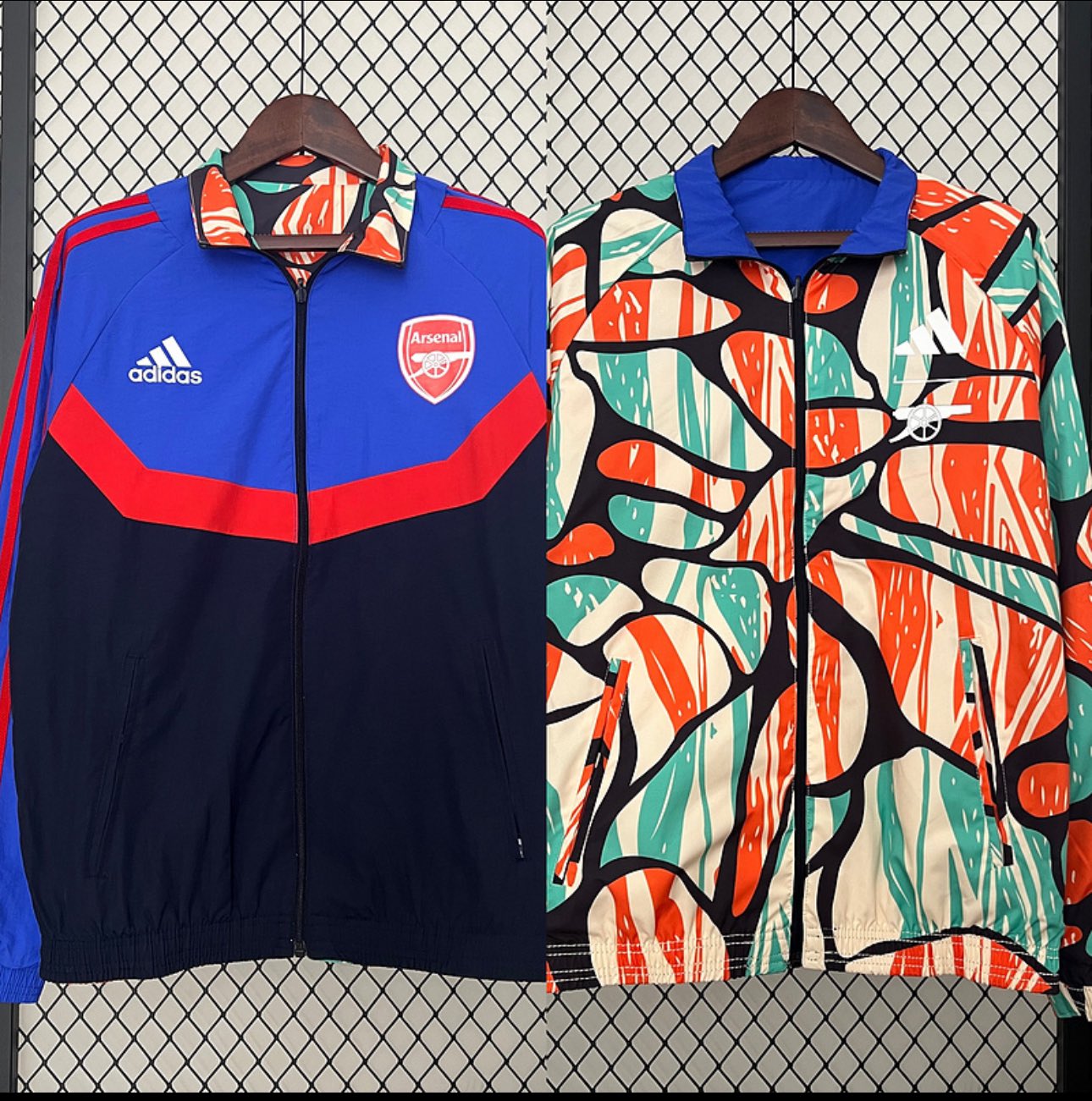 2024/2025 Arsenal Reversible Windbreaker Soccer Jersey 1:1 Thai Quality
