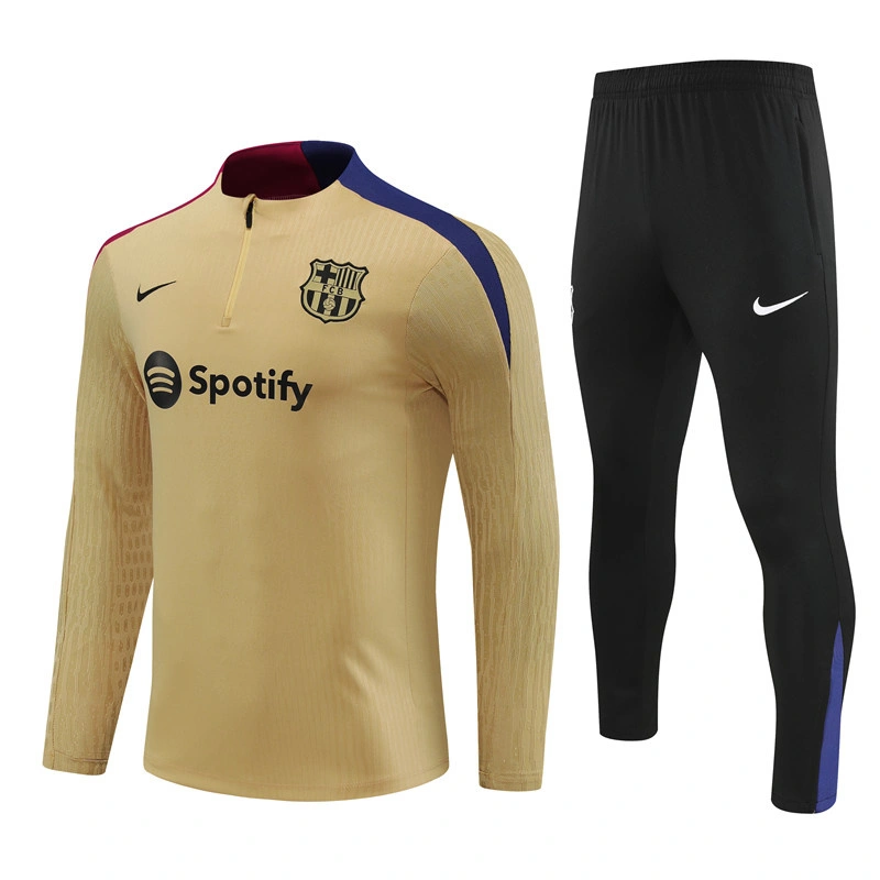 2024-25 Barcelona Half-Pull Training Suit Jersey Set