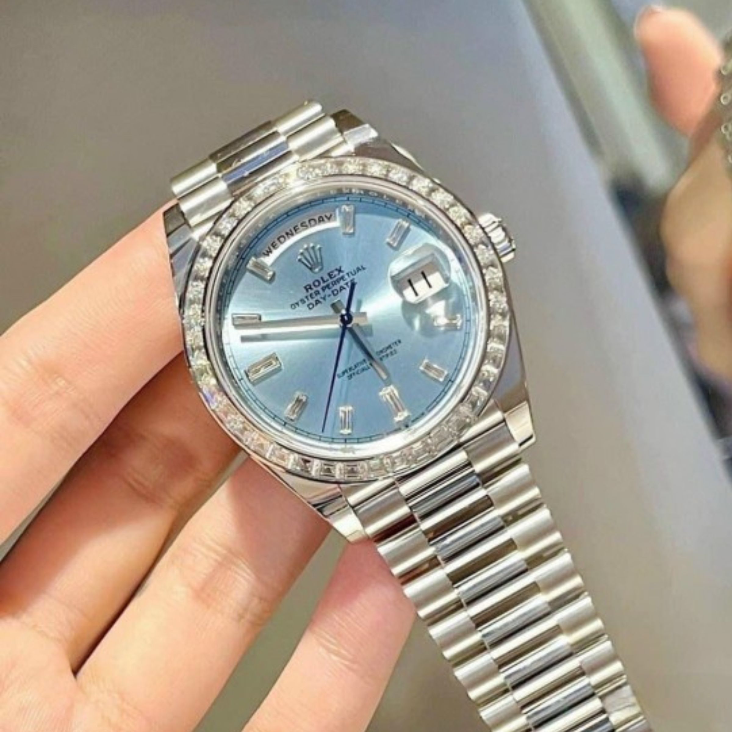 [Superclone] Rolex Day-Date 40mm Ice-Blue Dial President 228396TBR