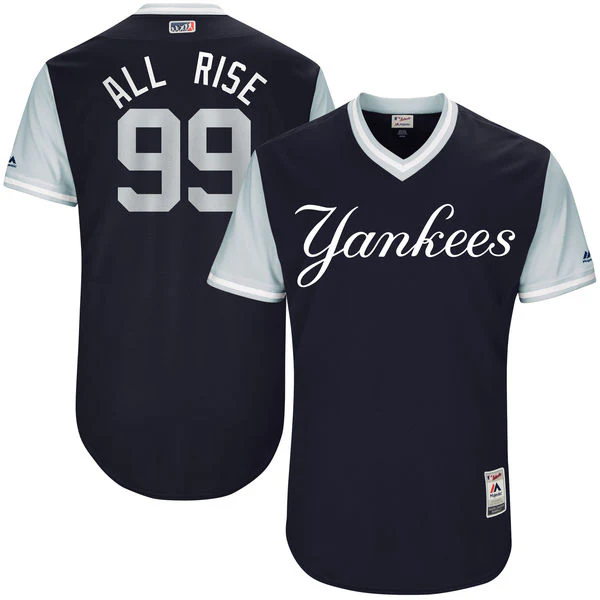 Aaron Judge All Rise Men's New York Yankees Majestic Navy 2017 Players Weekend Jersey