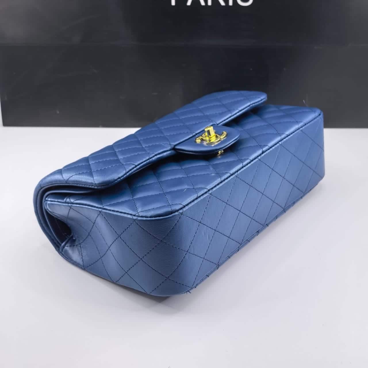 Chanel Classic Medium Flap Navy Blue 25cm